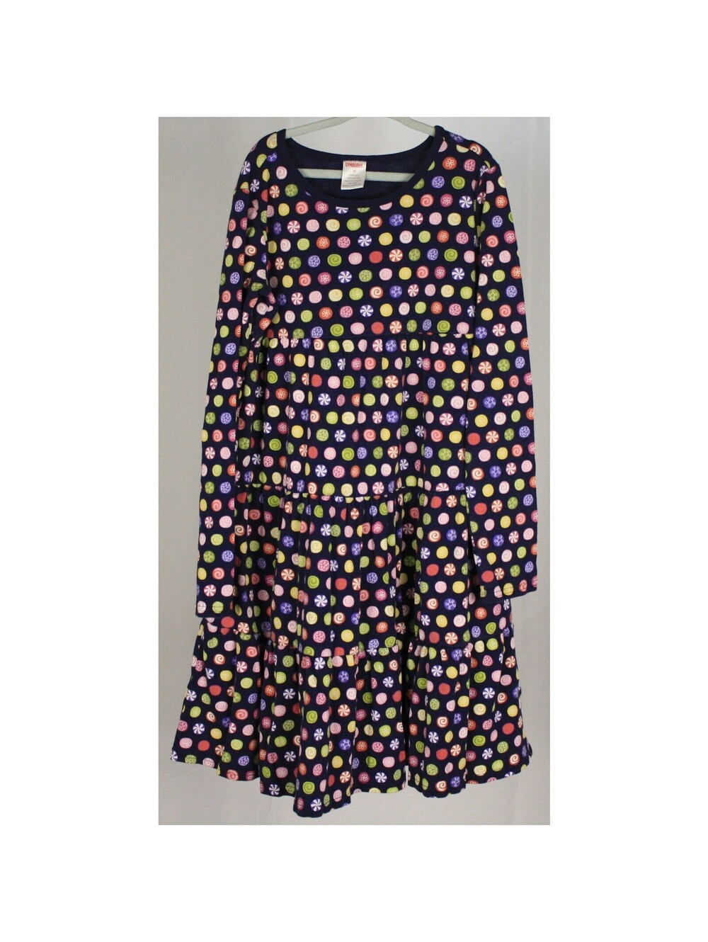 Gymboree Snowflake Print Dress Navy Multicolor Girls Size 10